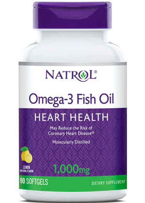 Natrol Omega-3 Fish Oil - Lemon 1,000 mg 90 Sgels