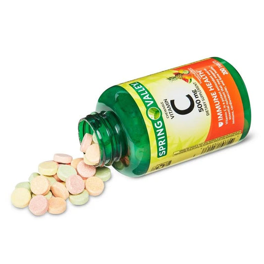 Spring Valley Vitamina C Masticable 500mg sabor naranja 60 comprimidos