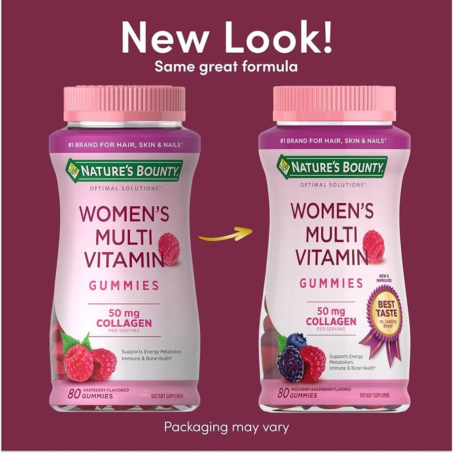 Vitaminas en gomitas multivitamínicas para mujeres